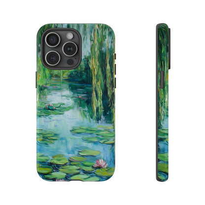 Willow Pond Impressionist Phone Case - Fine Art Lily Pad