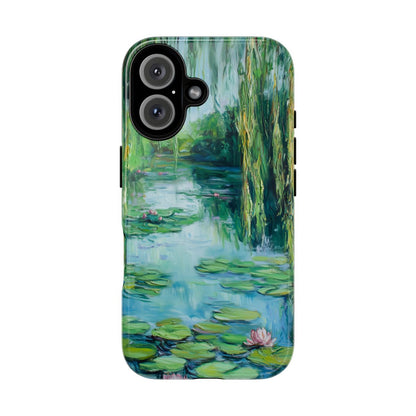 Willow Pond Impressionist Phone Case - Fine Art Lily Pad