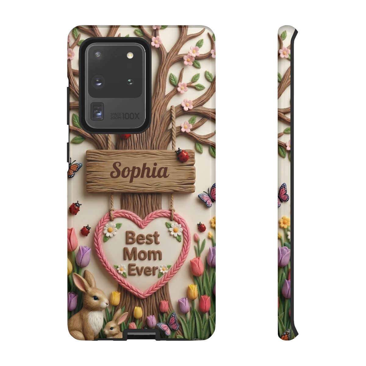 Personalized Best Mom Ever Phone Case - Whimsical Clay Garden