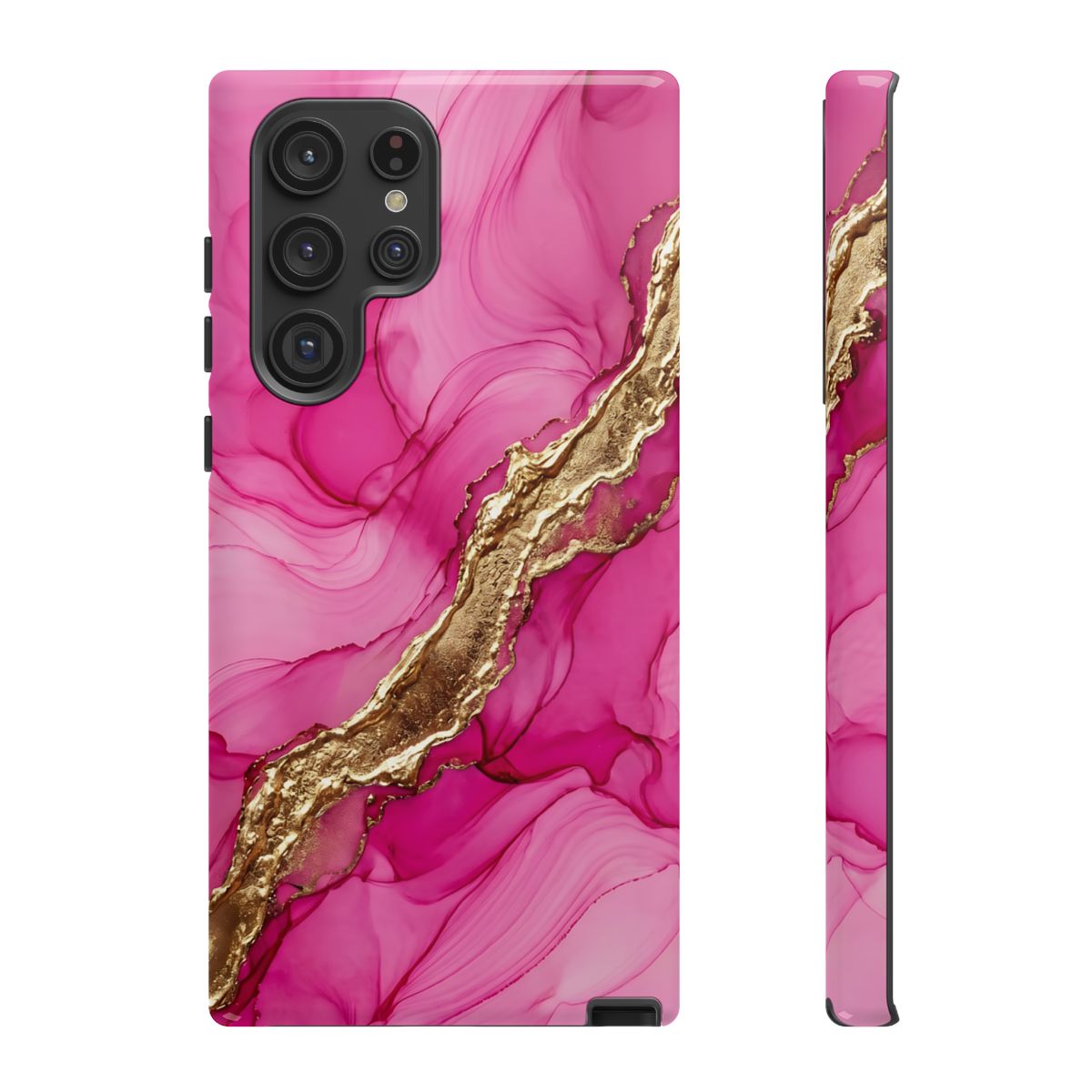 Pink Gold Marble Phone Case – Luxe Alcohol Ink Aesthetic