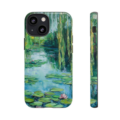 Willow Pond Impressionist Phone Case - Fine Art Lily Pad