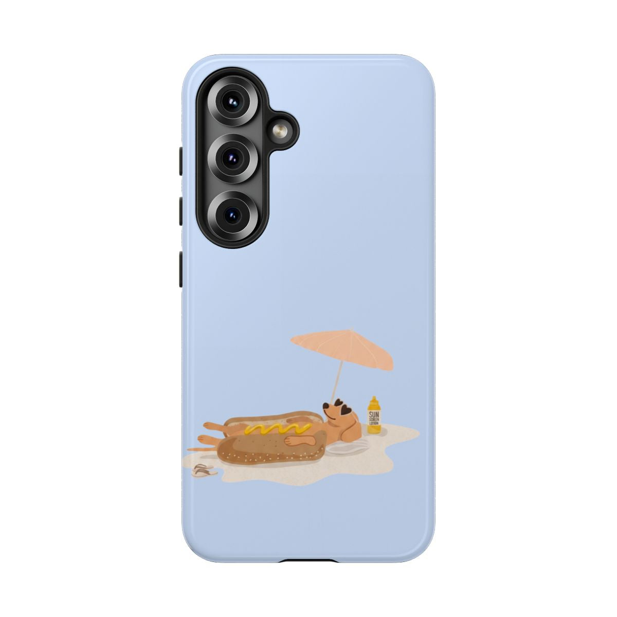 Funny Dachshund Phone Case – Minimalist Hot Dog Summer Aesthetic