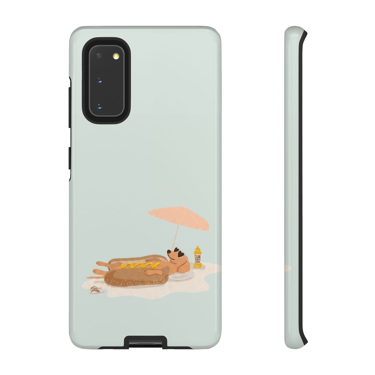 Funny Dachshund Phone Case – Minimalist Hot Dog Summer Aesthetic