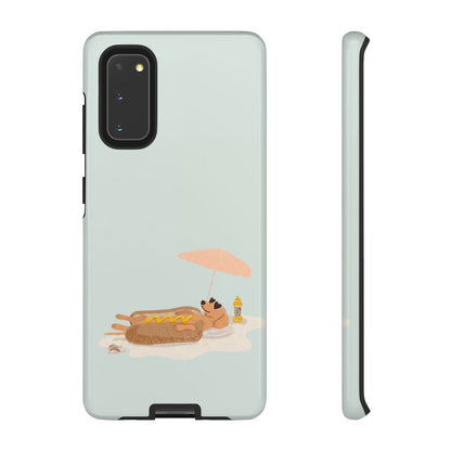Funny Dachshund Phone Case – Minimalist Hot Dog Summer Aesthetic