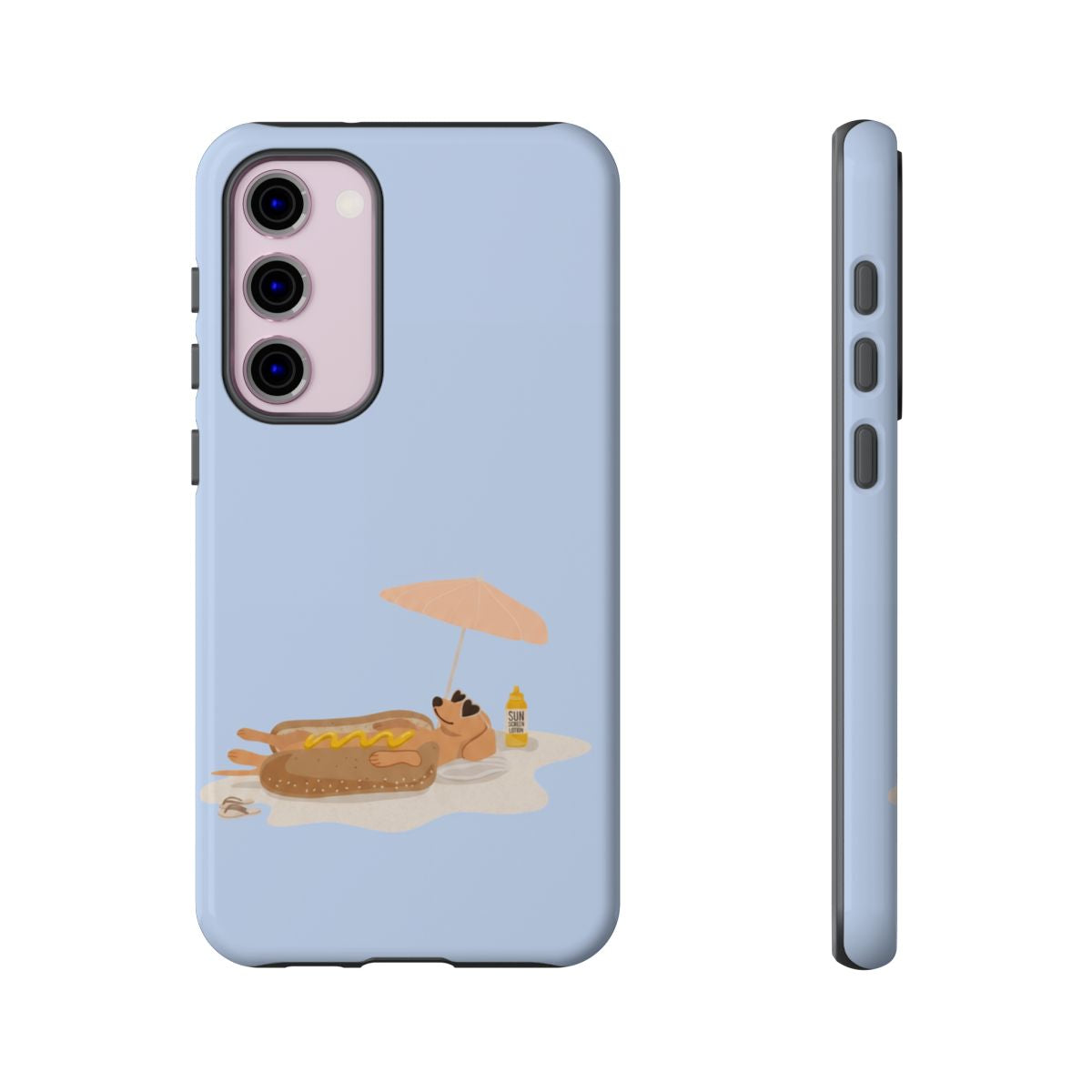 Funny Dachshund Phone Case – Minimalist Hot Dog Summer Aesthetic