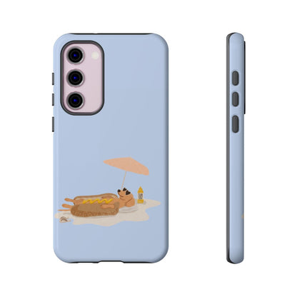 Funny Dachshund Phone Case – Minimalist Hot Dog Summer Aesthetic