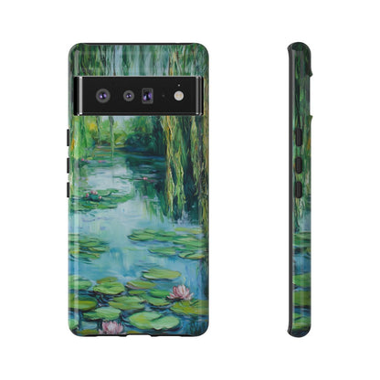 Willow Pond Impressionist Phone Case - Fine Art Lily Pad