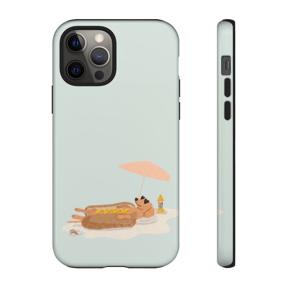 Funny Dachshund Phone Case – Minimalist Hot Dog Summer Aesthetic