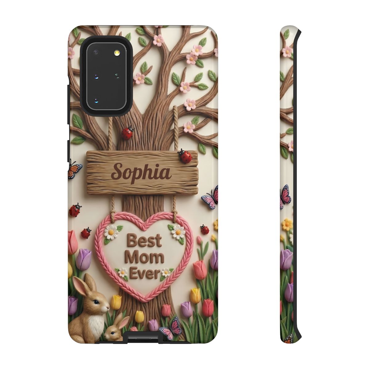 Personalized Best Mom Ever Phone Case - Whimsical Clay Garden