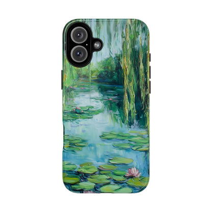 Willow Pond Impressionist Phone Case - Fine Art Lily Pad