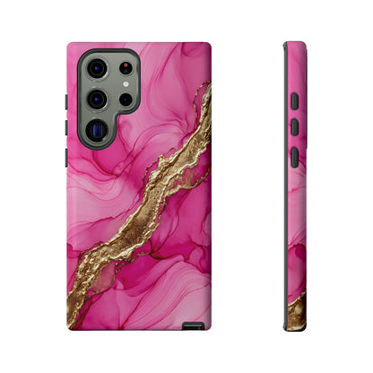 Pink Gold Marble Phone Case – Luxe Alcohol Ink Aesthetic