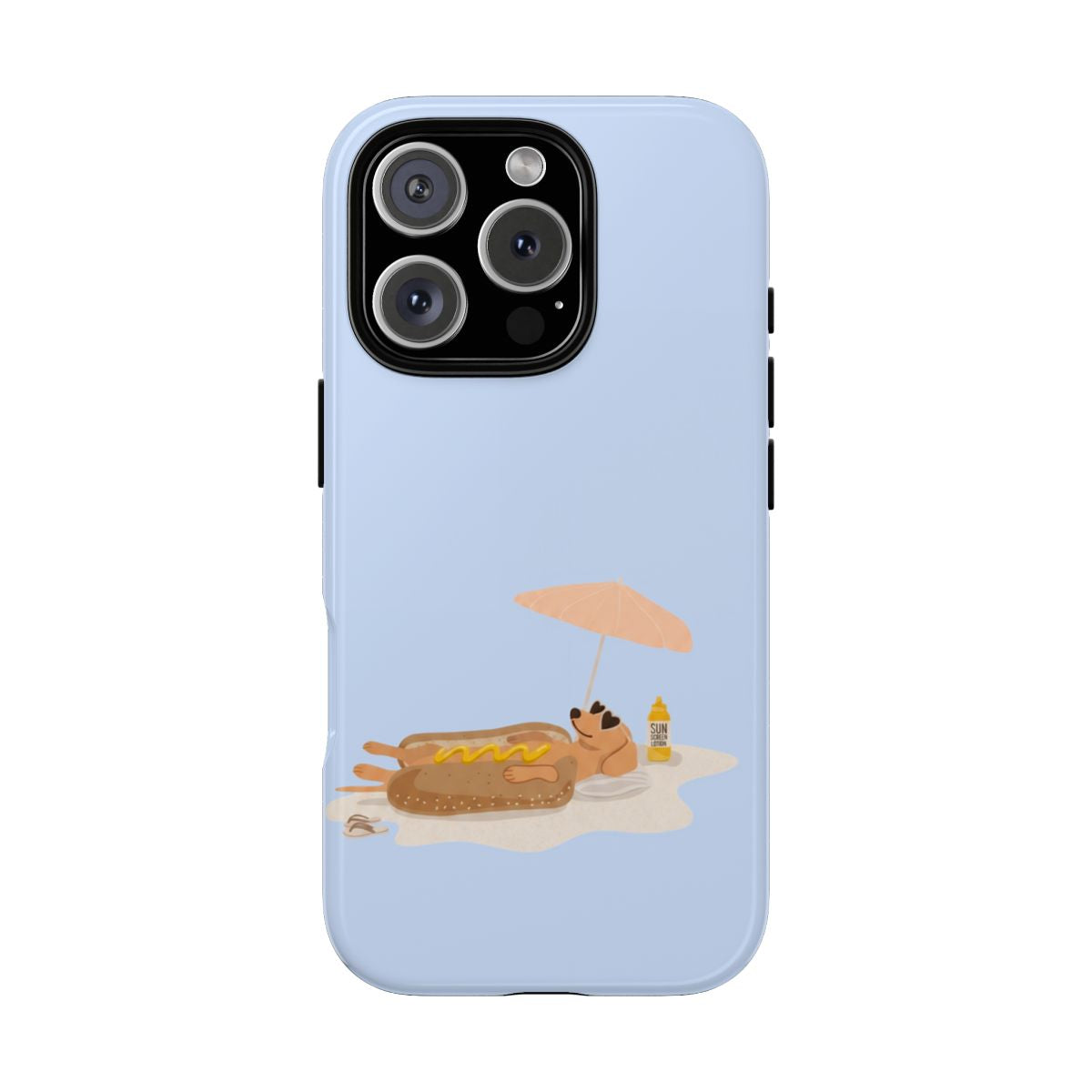 Funny Dachshund Phone Case – Minimalist Hot Dog Summer Aesthetic