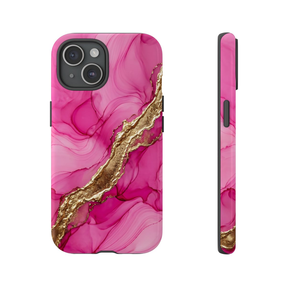 Pink Gold Marble Phone Case – Luxe Alcohol Ink Aesthetic