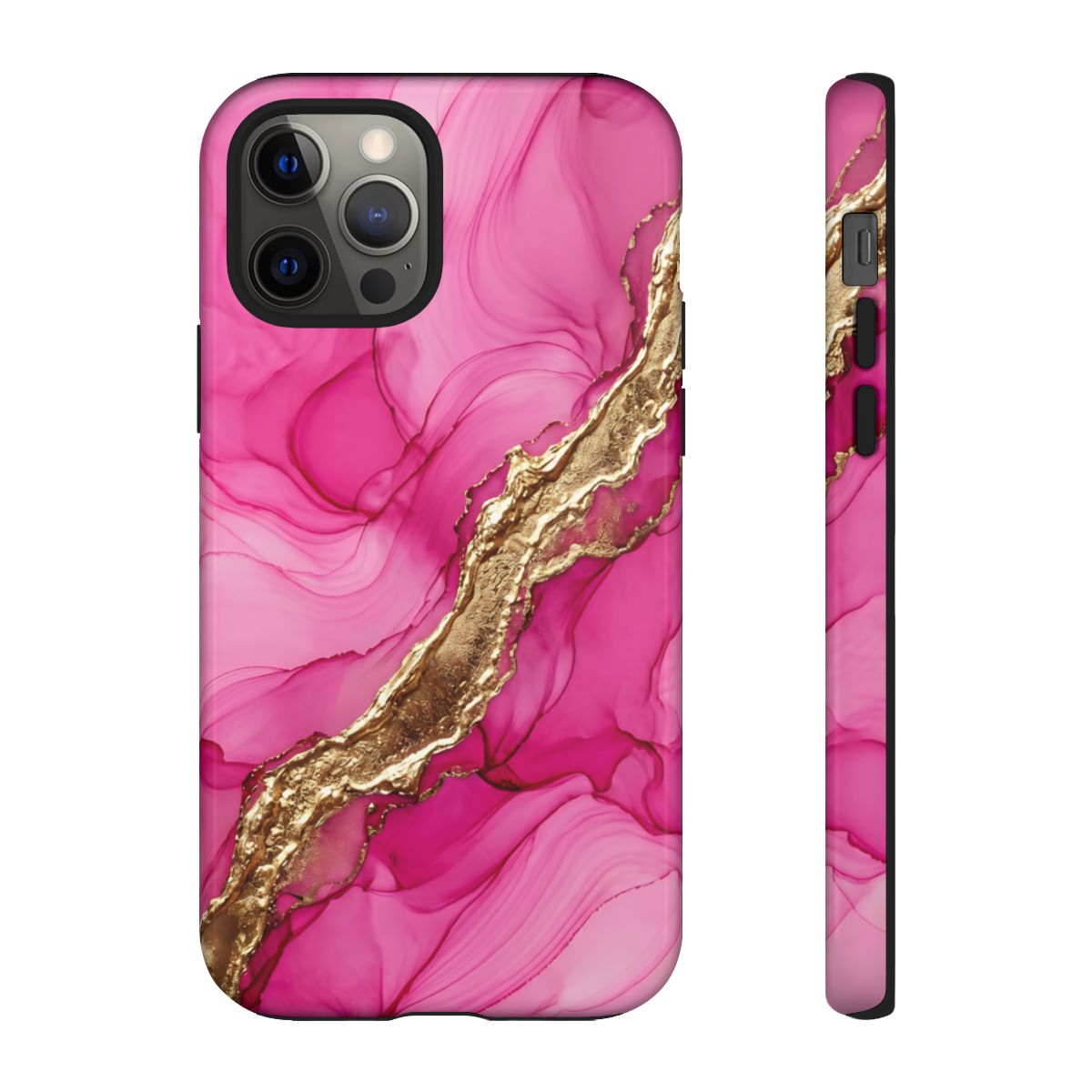 Pink Gold Marble Phone Case – Luxe Alcohol Ink Aesthetic