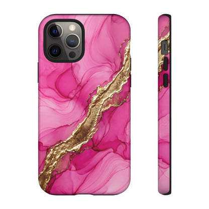 Pink Gold Marble Phone Case – Luxe Alcohol Ink Aesthetic