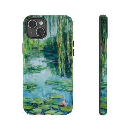 Willow Pond Impressionist Phone Case - Fine Art Lily Pad