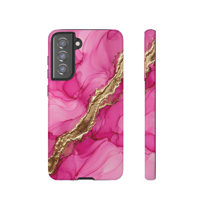 Pink Gold Marble Phone Case – Luxe Alcohol Ink Aesthetic