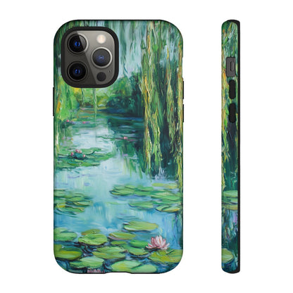 Willow Pond Impressionist Phone Case - Fine Art Lily Pad