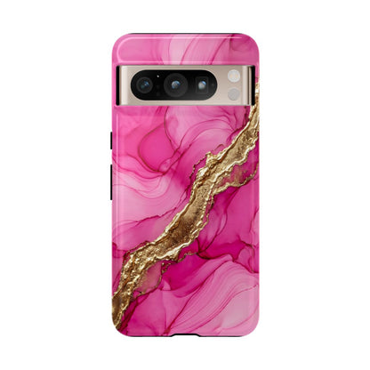 Pink Gold Marble Phone Case – Luxe Alcohol Ink Aesthetic