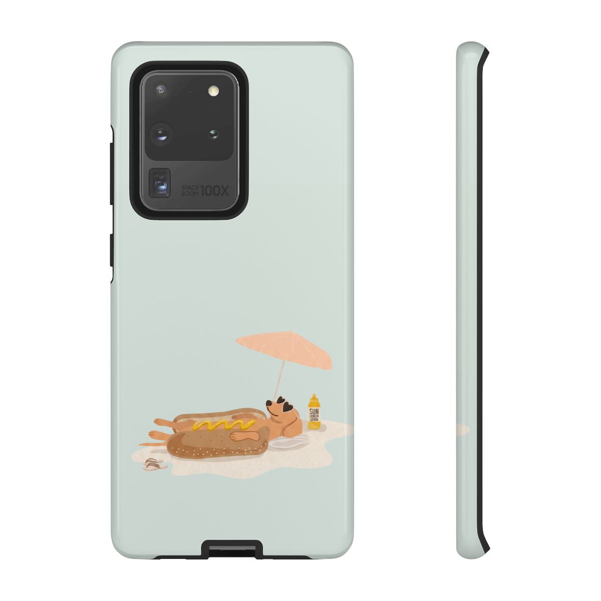 Funny Dachshund Phone Case – Minimalist Hot Dog Summer Aesthetic