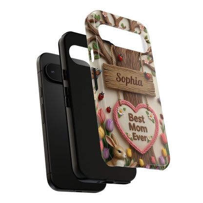 Personalized Best Mom Ever Phone Case - Whimsical Clay Garden