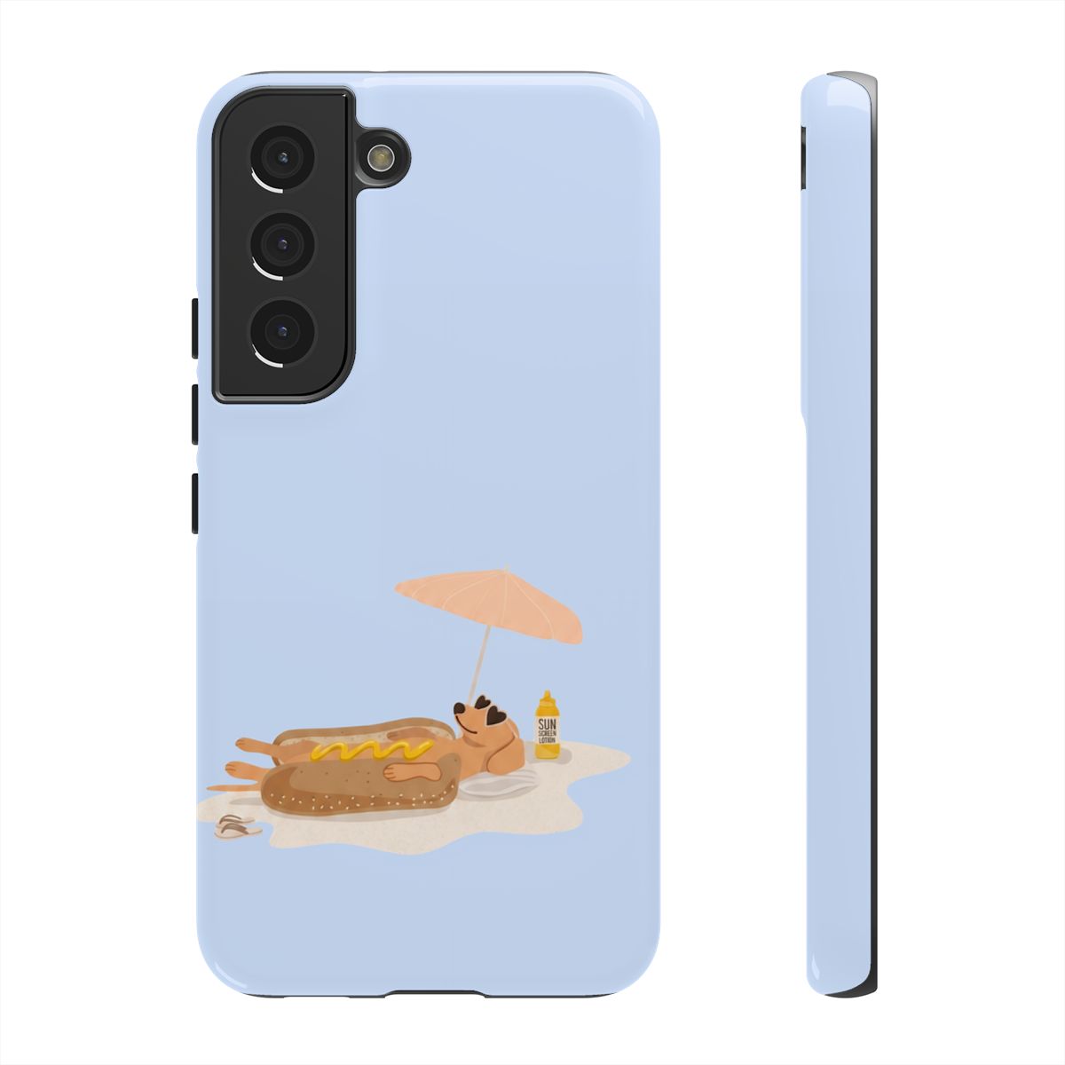 Funny Dachshund Phone Case – Minimalist Hot Dog Summer Aesthetic