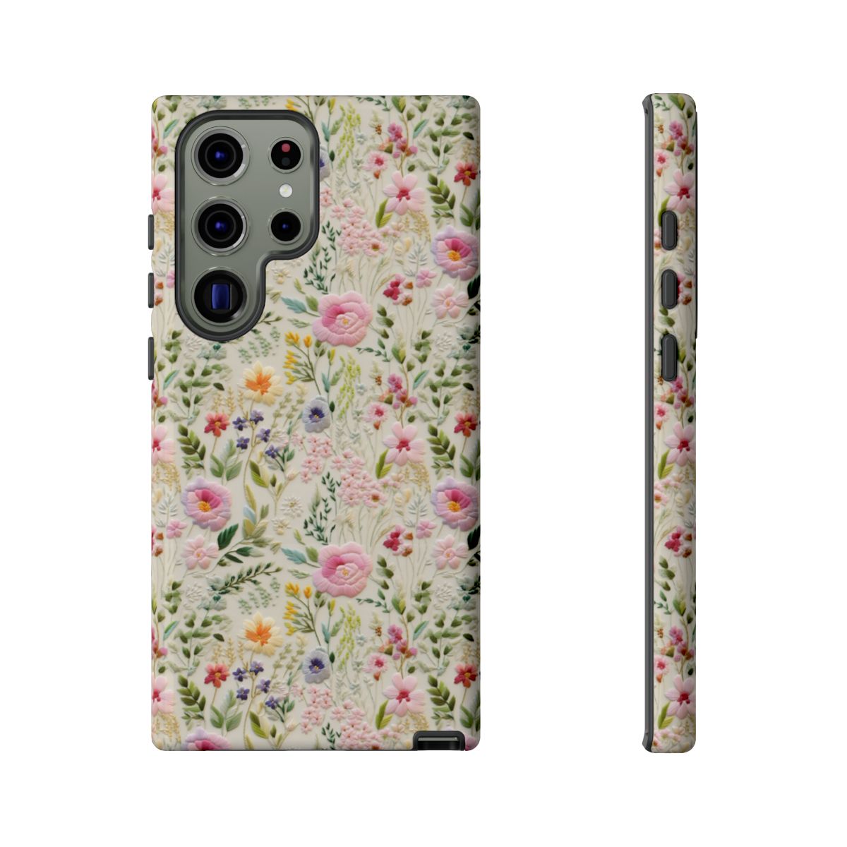 Heirloom Rose Phone Case – Vintage Embroidery Floral Aesthetic