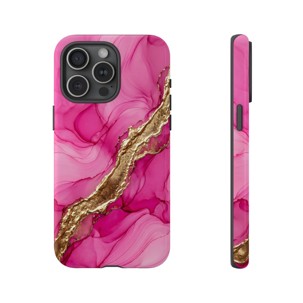 Pink Gold Marble Phone Case – Luxe Alcohol Ink Aesthetic