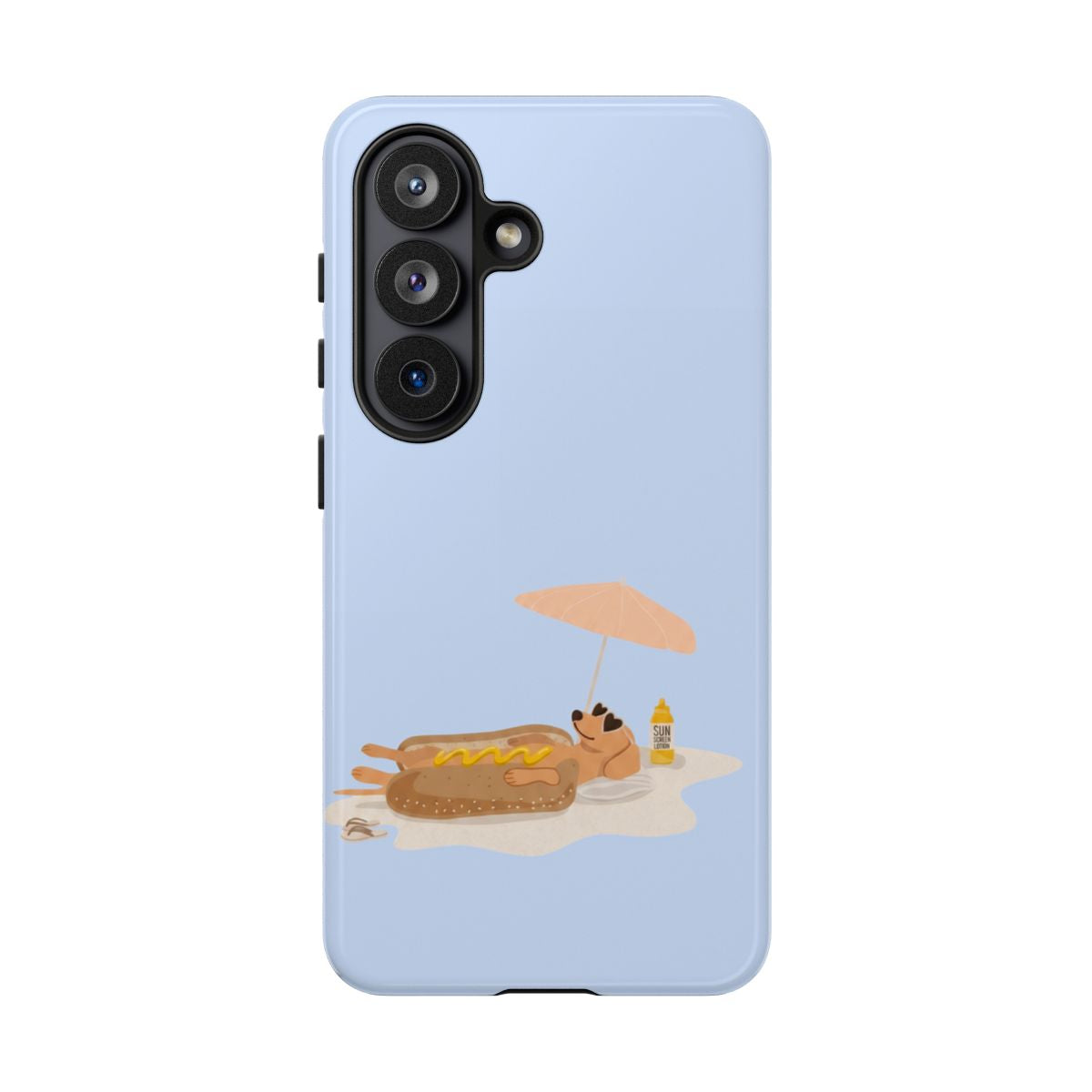 Funny Dachshund Phone Case – Minimalist Hot Dog Summer Aesthetic