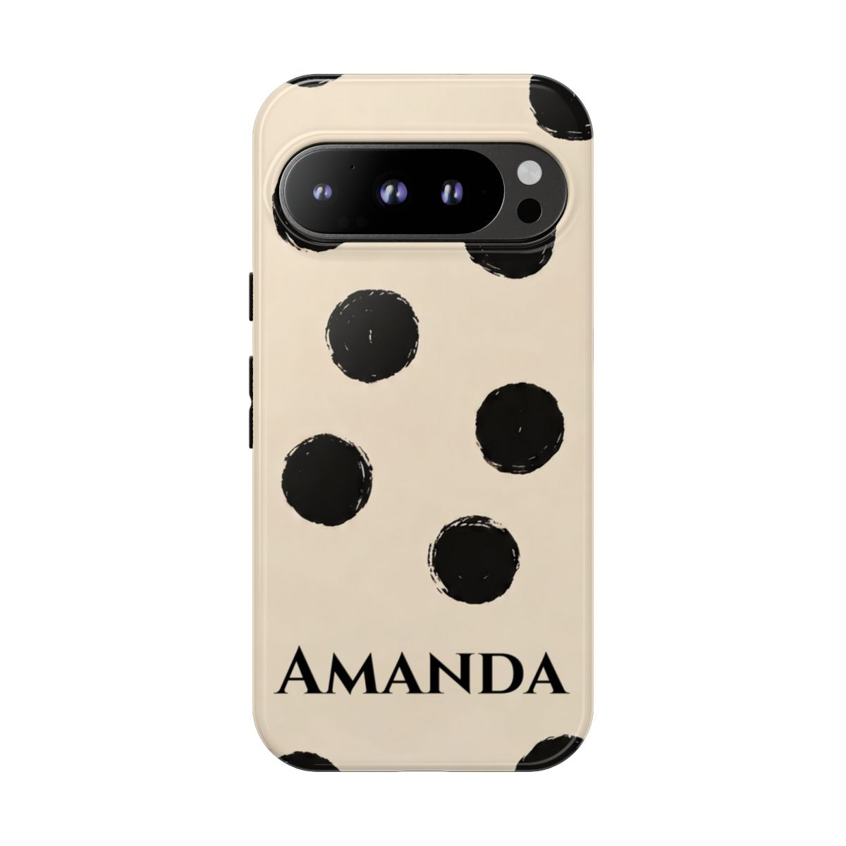 Personalized Polka Dot Phone Case – Custom Name Modern Abstract Aesthetic