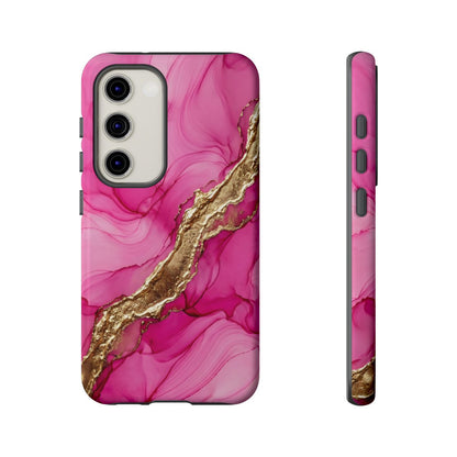 Pink Gold Marble Phone Case – Luxe Alcohol Ink Aesthetic