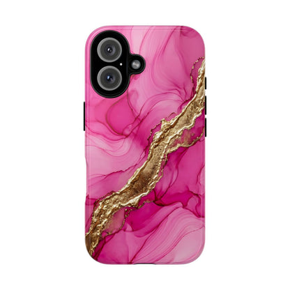 Pink Gold Marble Phone Case – Luxe Alcohol Ink Aesthetic