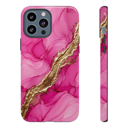 Pink Gold Marble Phone Case – Luxe Alcohol Ink Aesthetic