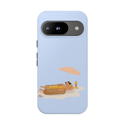Funny Dachshund Phone Case – Minimalist Hot Dog Summer Aesthetic