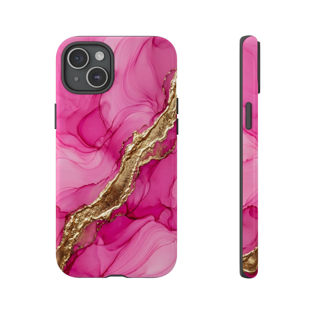 Pink Gold Marble Phone Case – Luxe Alcohol Ink Aesthetic