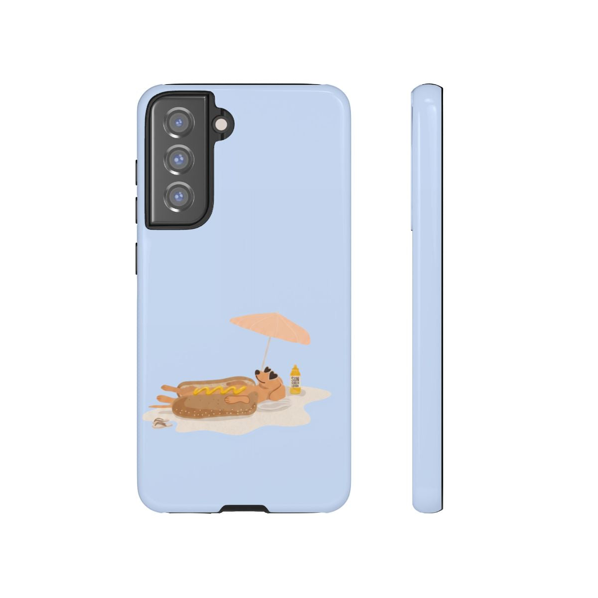 Funny Dachshund Phone Case – Minimalist Hot Dog Summer Aesthetic