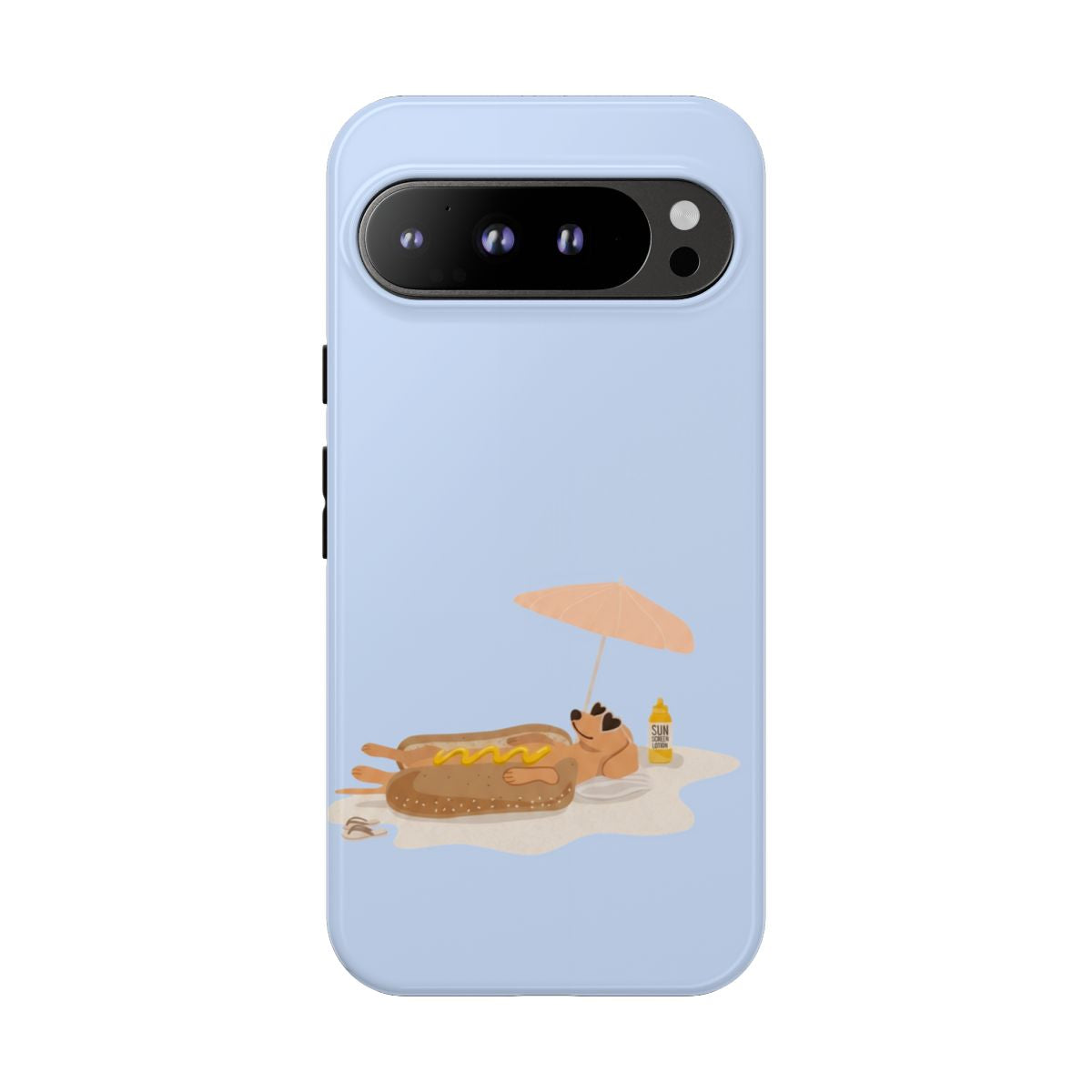 Funny Dachshund Phone Case – Minimalist Hot Dog Summer Aesthetic