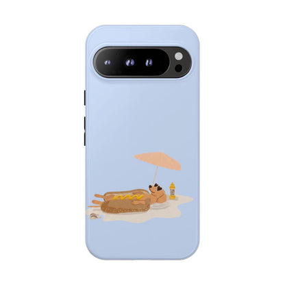 Funny Dachshund Phone Case – Minimalist Hot Dog Summer Aesthetic