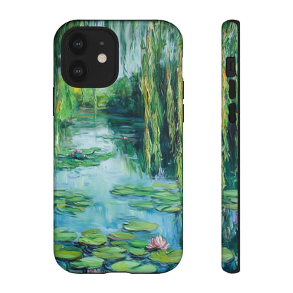 Willow Pond Impressionist Phone Case - Fine Art Lily Pad