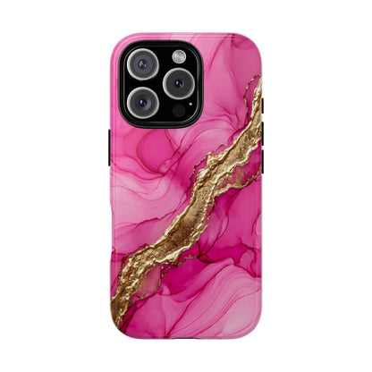 Pink Gold Marble Phone Case – Luxe Alcohol Ink Aesthetic