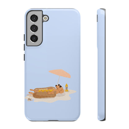 Funny Dachshund Phone Case – Minimalist Hot Dog Summer Aesthetic