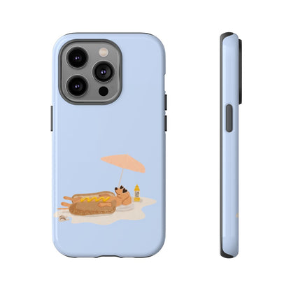 Funny Dachshund Phone Case – Minimalist Hot Dog Summer Aesthetic