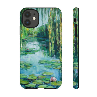 Willow Pond Impressionist Phone Case - Fine Art Lily Pad
