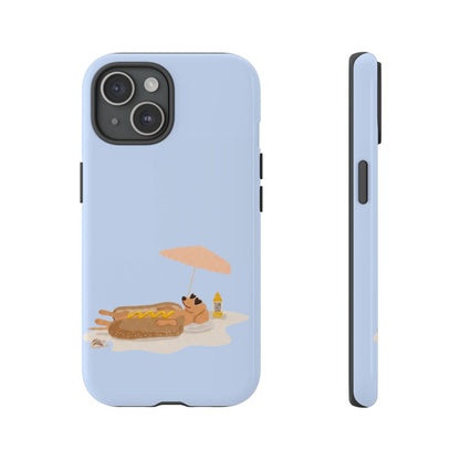 Funny Dachshund Phone Case – Minimalist Hot Dog Summer Aesthetic
