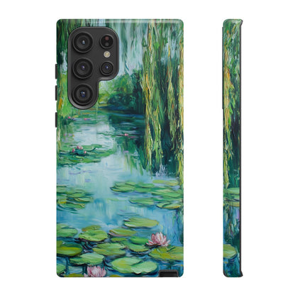 Willow Pond Impressionist Phone Case - Fine Art Lily Pad