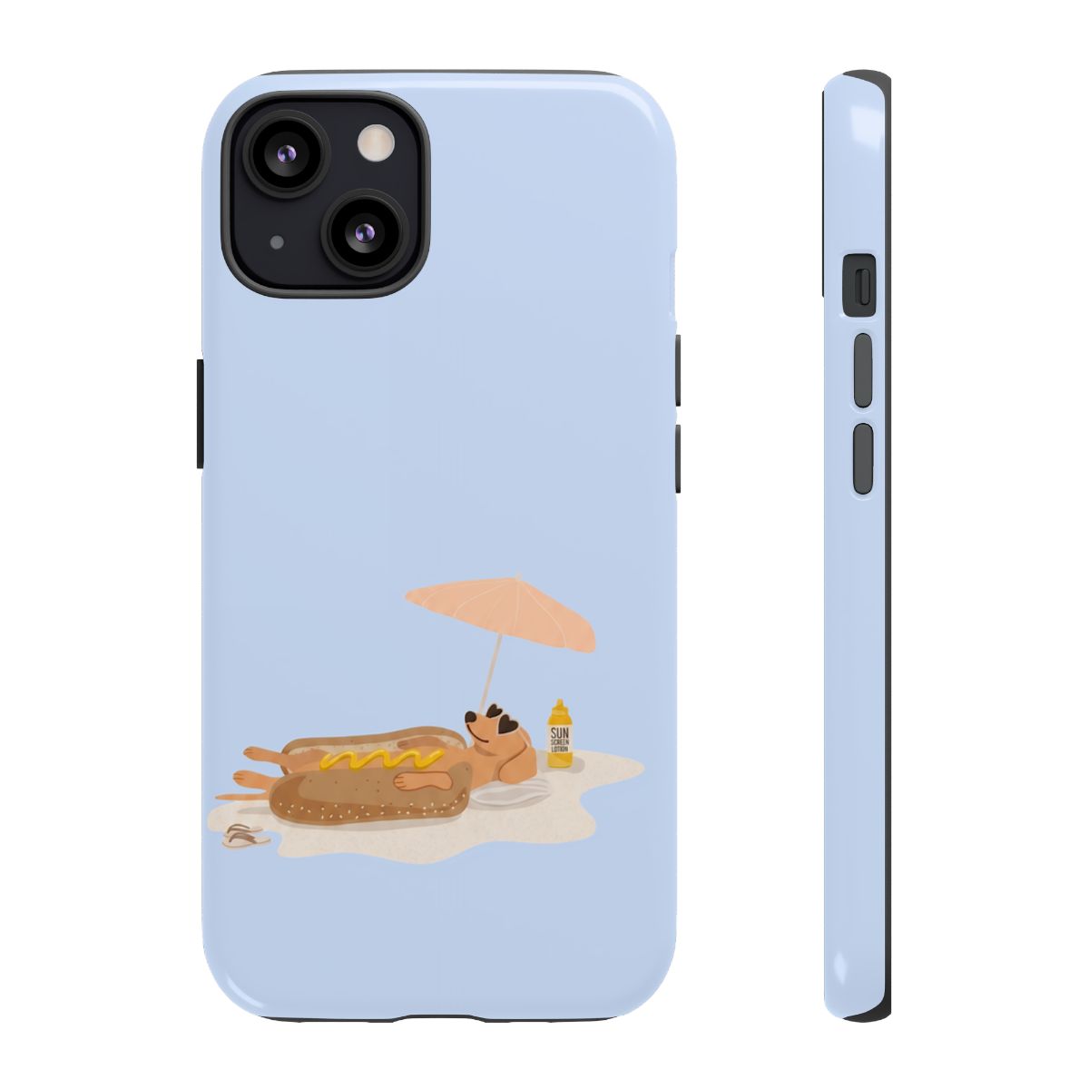 Funny Dachshund Phone Case – Minimalist Hot Dog Summer Aesthetic