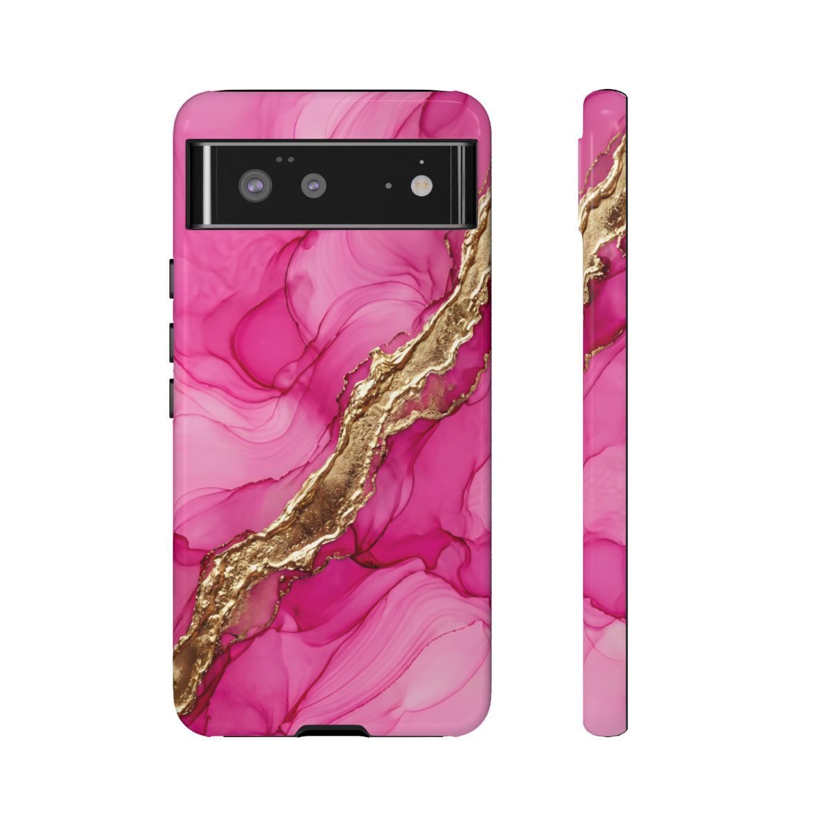Pink Gold Marble Phone Case – Luxe Alcohol Ink Aesthetic