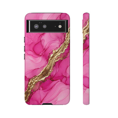 Pink Gold Marble Phone Case – Luxe Alcohol Ink Aesthetic