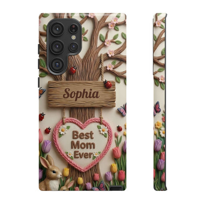 Personalized Best Mom Ever Phone Case - Whimsical Clay Garden