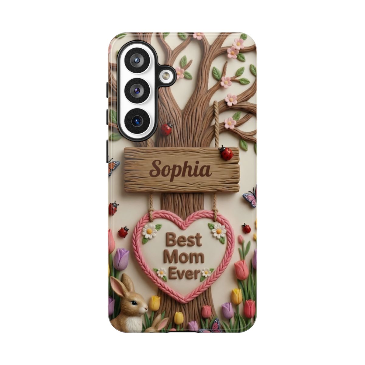 Personalized Best Mom Ever Phone Case - Whimsical Clay Garden